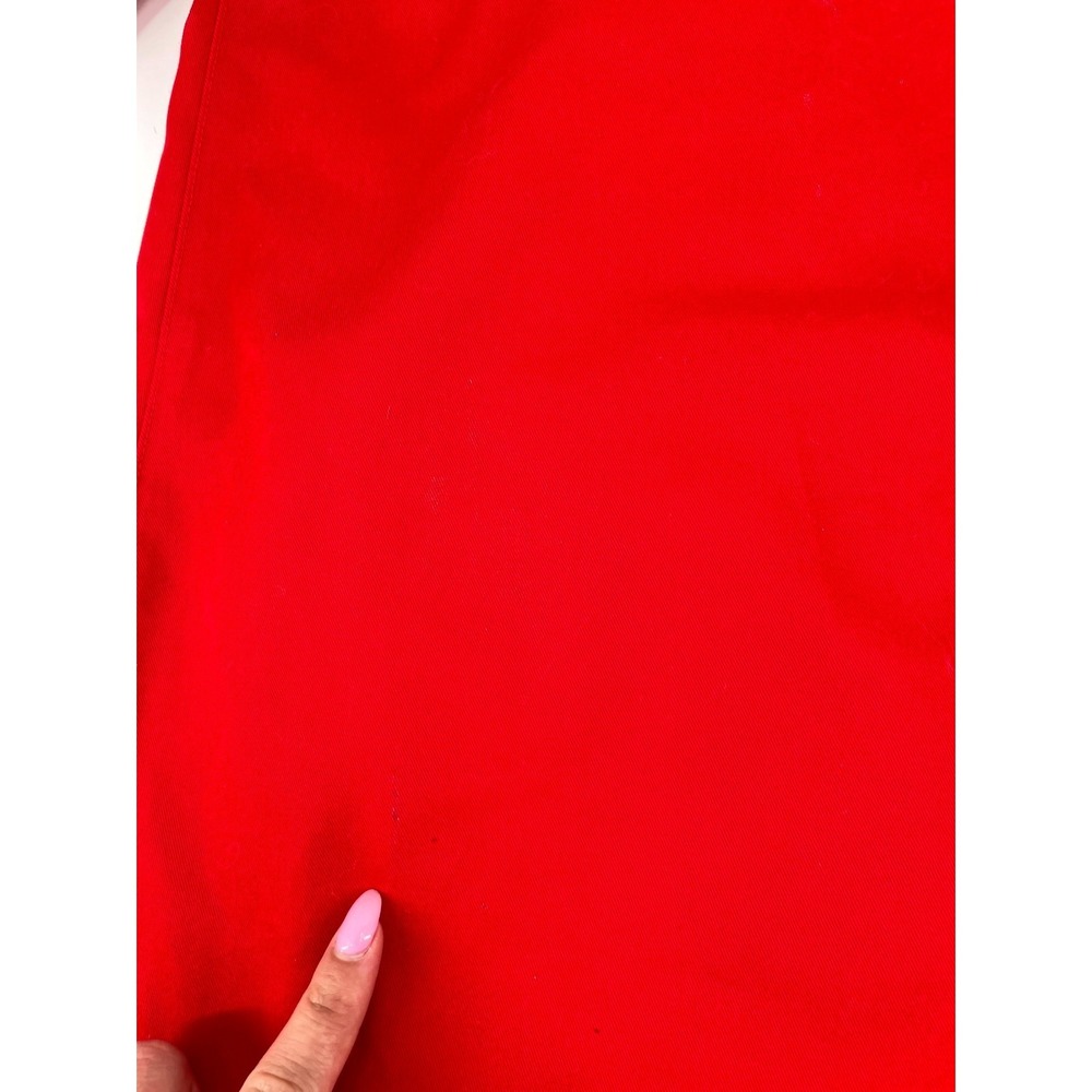 Vintage Misty Harbor Trench Coat Womens 16 Reg Red Lined Cotton Double Breasted - Picture 10 of 13